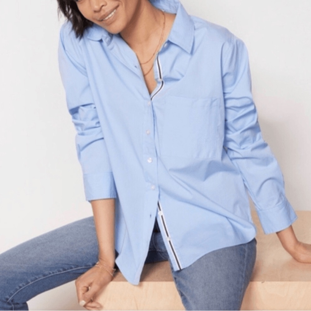 Evereve Sky Blue Collared Shirt